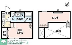 アンビエンテ千葉EAST館 ワンルームの間取図画像