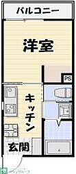 like星久喜A棟 1Kの間取図画像