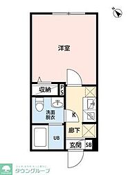 KUKKA八千代台 1Kの間取図画像