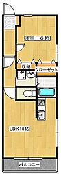 ベストナインイーストマンション 1LDKの間取図画像