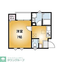 AQUE7 1Kの間取図画像