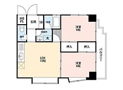 ガーデンハウス本千葉 2LDKの間取図画像