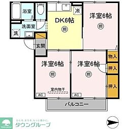 ルピナス幕張 3DKの間取図画像