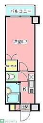 イーストベイ船橋本町 1Kの間取図画像