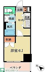 RireIuchi 1Kの間取図画像