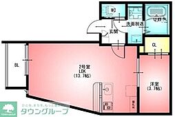 REGALEST千葉 1LDKの間取図画像