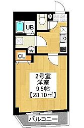 ウイングテラス大久保 1Kの間取図画像