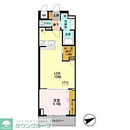 アルメール津田沼 1LDKの間取図画像