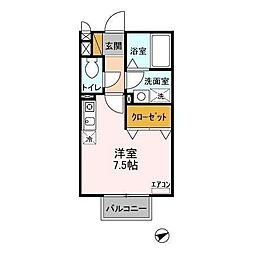 プロシード西船 ワンルームの間取図画像