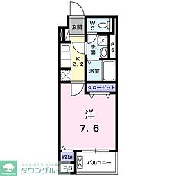 ランドマーク 1Kの間取図画像