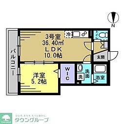 Ajour蘇我06 1LDKの間取図画像