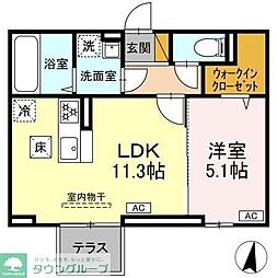 タイムズ・スクエアV Four 1LDKの間取図画像