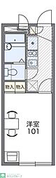 レオパレスフルール 1Kの間取図画像