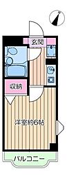 ホロンプラザ行徳 1Kの間取図画像