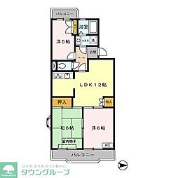 ビューコート学園台 3LDKの間取図画像