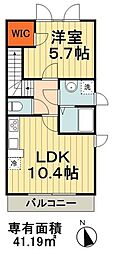 ファインパーク 1LDKの間取図画像