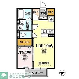 コーポセレッソ 1LDKの間取図画像