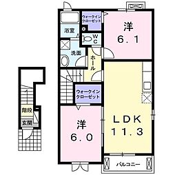 ヴィーナスホープ 2LDKの間取図画像