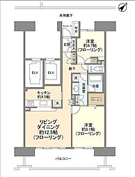 千葉みなとパークハウス壱番館 2LDKの間取図画像