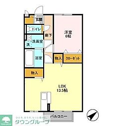 セレッソ 1LDKの間取図画像