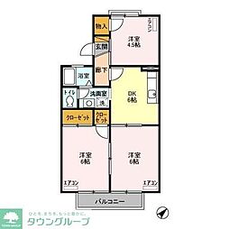 パークハイムA 3DKの間取図画像