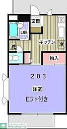 ホームタウン幕張本郷 1Kの間取図画像