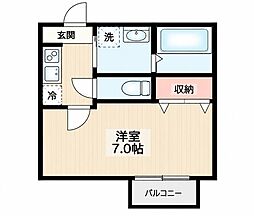 ブランフルール・イノハナ 1Kの間取図画像