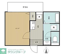 フルセイル古淵IV 1Kの間取図画像