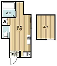 LuceSerena ワンルームの間取図画像
