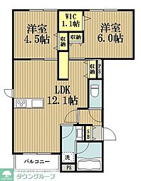 Arcobaleno 2LDKの間取図画像