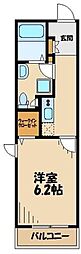 ミルクリークVERGER 1Kの間取図画像
