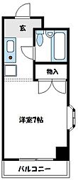 メゾン橋本 1Kの間取図画像