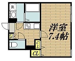 ベイルーム相模原中央 1Kの間取図画像
