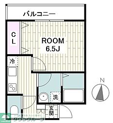 (仮称)フルセイル南町田II 1Kの間取図画像