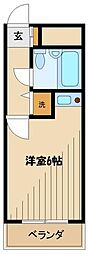 クリオ淵野辺参番館 1Kの間取図画像