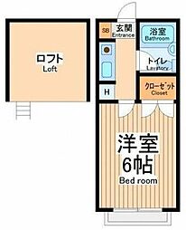 ファインコート町田 1Kの間取図画像