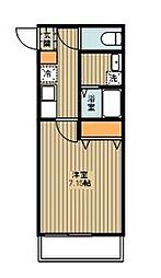 フルセイル南橋本 1Kの間取図画像