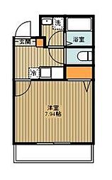 フルセイル南橋本 1Kの間取図画像