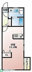 O1ハウス ワンルームの間取図画像