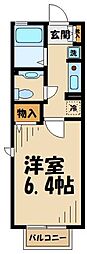 aiフィールドコート 1Kの間取図画像