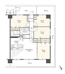 ガーデンプレジール朝霞台 4LDKの間取図画像
