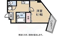 ドエル堀江南 1Kの間取図画像