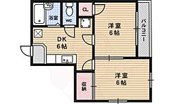 ラパンジール日本橋 2DKの間取図画像