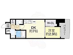 セレニテ難波リアン 1DKの間取図画像
