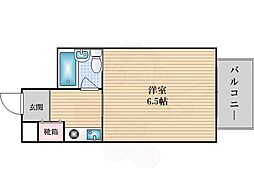 シャンテジョイフル 1Kの間取図画像