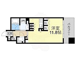 GalileiSinmachi ワンルームの間取図画像