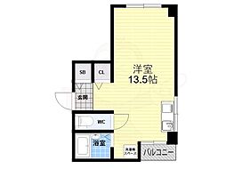 エムズマンション 1DKの間取図画像