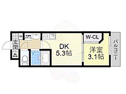 セレニテ04 1DKの間取図画像