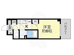 プレサンス難波マジョリティ 1Kの間取図画像