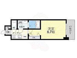 QuintetNAMBA 1Kの間取図画像